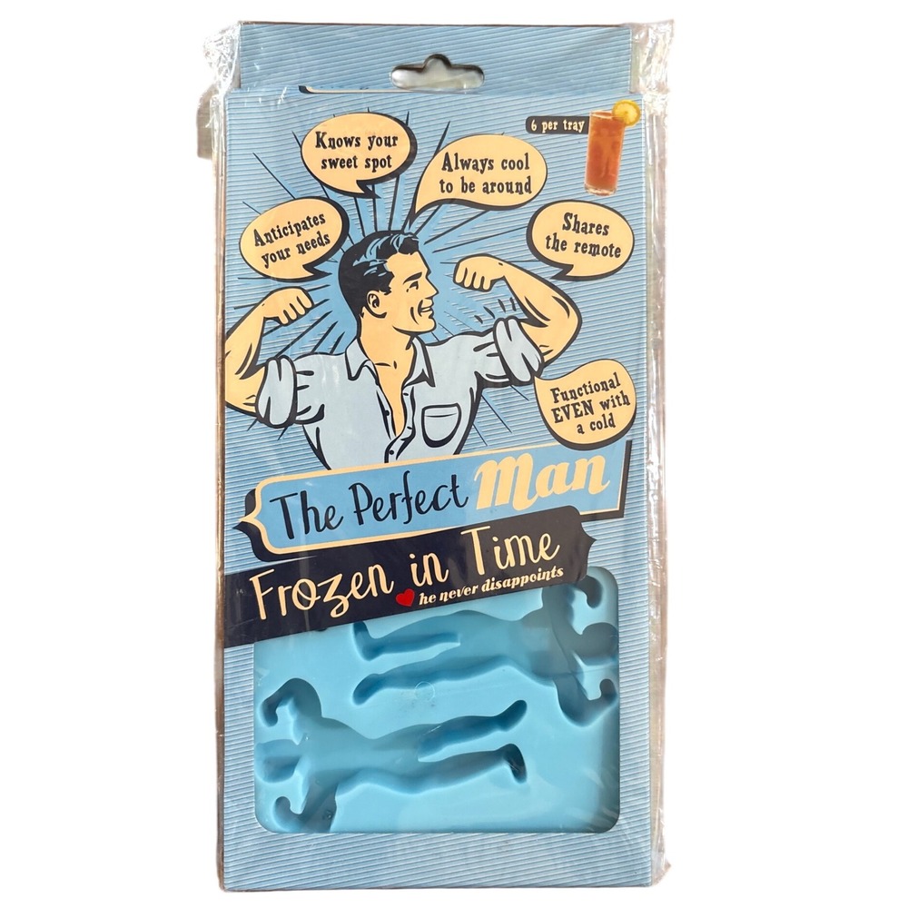 The Perfect Man Ice Cube Mold Frozen In Time Gag Gift‎ Barware Bridal Wedding